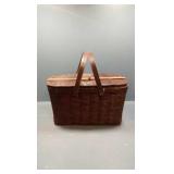 Vintage wicker picnic basket