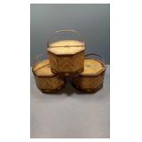 3 vintage biscuit boxes