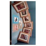 9 wall hangings with old barns