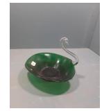 Miller glass swan bowl