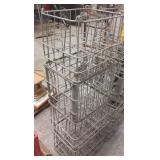 4 metal milk crates