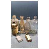 Old bottles and milk jugs