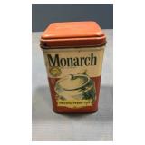 Monarch orange pekoe tea tin