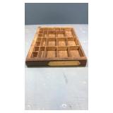 Wood tray with dividers