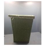 Green laundry basket with candle melt holders