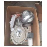 Box with wind chimes, decor, and more