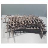 Stack of plastic garden fence