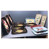 13 metal vintage trays