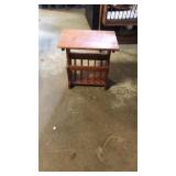 Wood magazine table