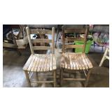 2 wood chairs