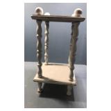 White wood plant stand