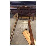 Youth bed with foam mattress and frame