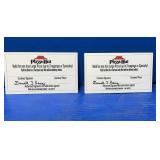 2 Pizza Hut cards each valid for one large pizza