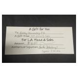 L.A. Pizza and Subs $10 gift certificate
