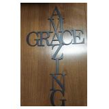 AMAZING GRACE metal wall decor