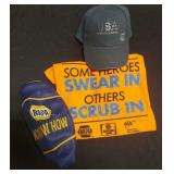 NAPA T-shirt, hat and basketball