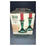 5 set Indiana glass candlestick set