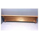 36 inch oak hanger shelf