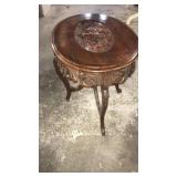 26 inch oval coffee table carving. Leg is