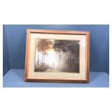 19x23 wood deer picture frame hanging
