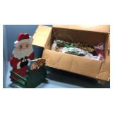 Christmas lot crafts and wood Santa