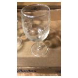 Box of crystal stemware. 24 pieces