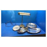 Metal trays,desk lamp