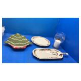 Christmas plate,server plate. Tree