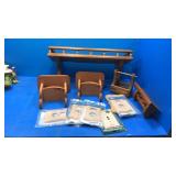 Wood shelving and light covers