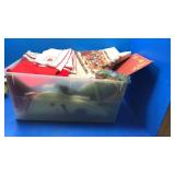 Tote of tablecloth,napkins more