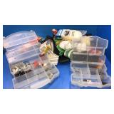 2 container with contents. Lot of webbing