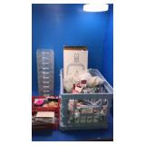 Zippers, tape,crafts, plastic storage