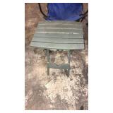 Blue chair,plastic folding table