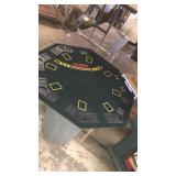 Folding casino dealer table with carrying case