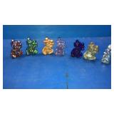 7!solid glass assorted colors clowns