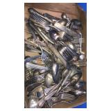 Flat of old flatware