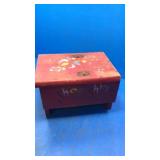 Shoe shine red wood box