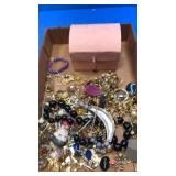 Pink box snd costume jewelry