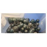 Tote of green insulators