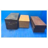 Metal and wood file boxes 3