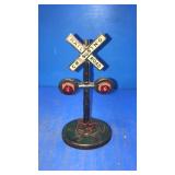 Railroad crossing. Metal