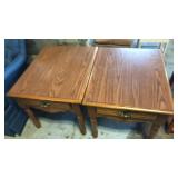 2 matching end tables with storage Broyhill