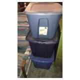 3 storage totes
