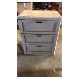 Sun cast storage 3 drawer with contents