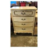 French provincial style dresser. Gold trim