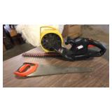 Hedge trimmer,saw, extension cord