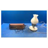 Milk glass lamp,metal hanger light