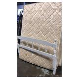 Full bed.   White headboard