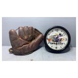 Joe Gordon glove & clock