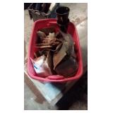 Tote of plumbing and other items